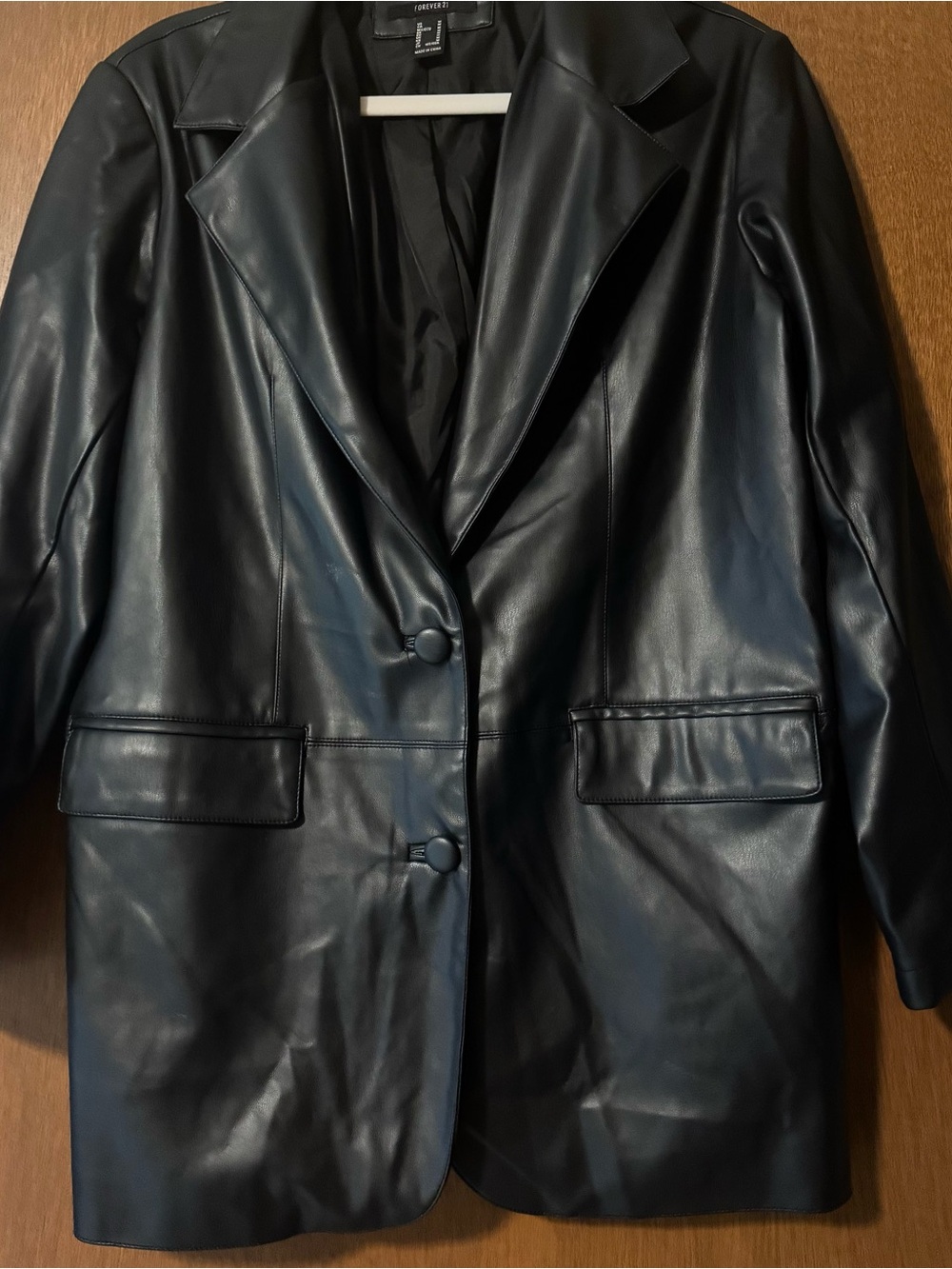 2/$25 Forever 21 Black Vegan Leather Blazer